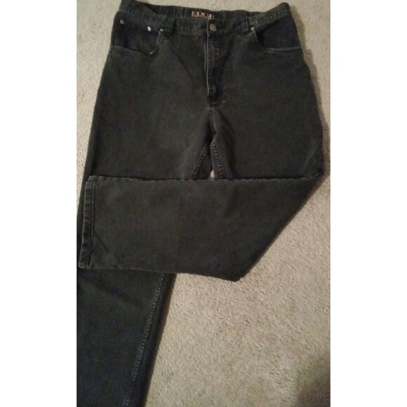 EDGE CORDUROY PANTS BLACK COTTON  36/29 Y2K VINTAGE MEN'S - Picture 2 of 5